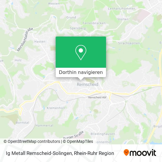 Ig Metall Remscheid-Solingen Karte