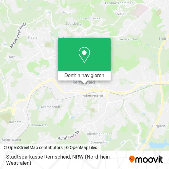 Stadtsparkasse Remscheid Karte