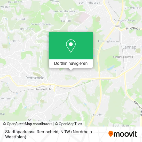 Stadtsparkasse Remscheid Karte