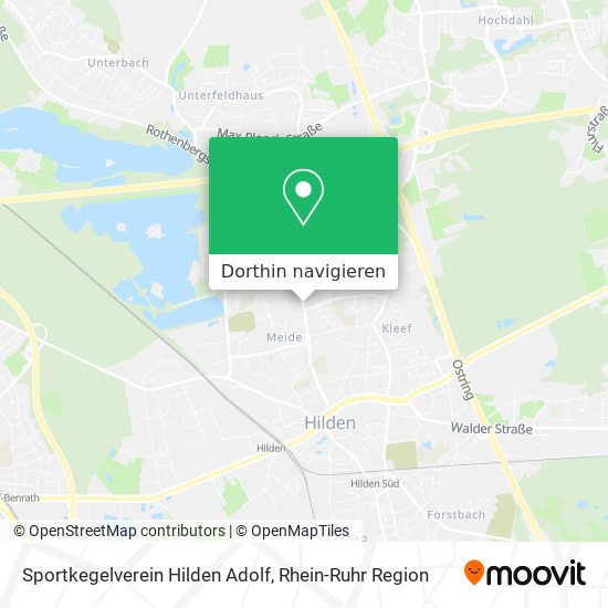 Sportkegelverein Hilden Adolf Karte