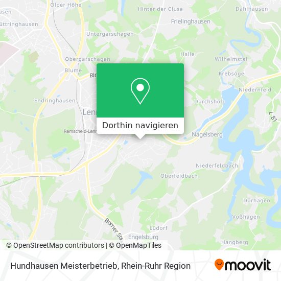 Hundhausen Meisterbetrieb Karte