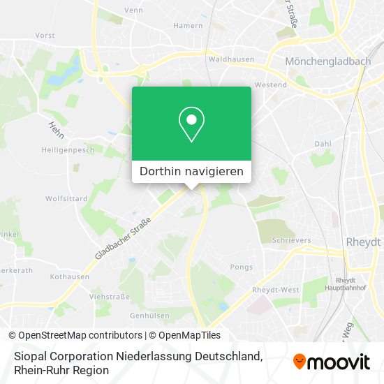 Siopal Corporation Niederlassung Deutschland Karte