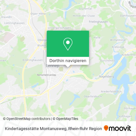 Kindertagesstätte Montanusweg Karte