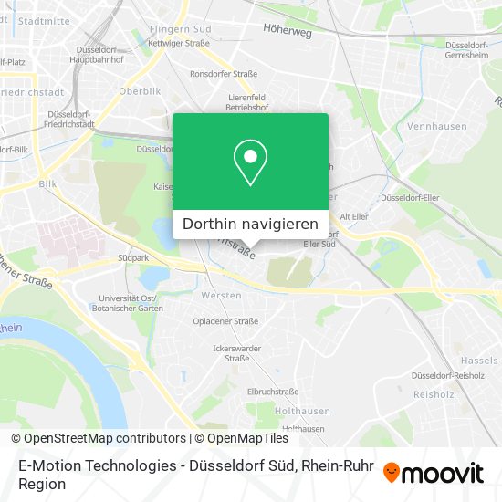 E-Motion Technologies - Düsseldorf Süd Karte