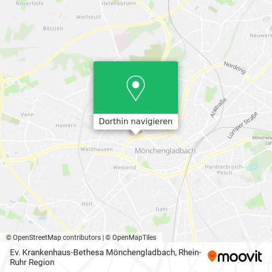 Ev. Krankenhaus-Bethesa Mönchengladbach Karte