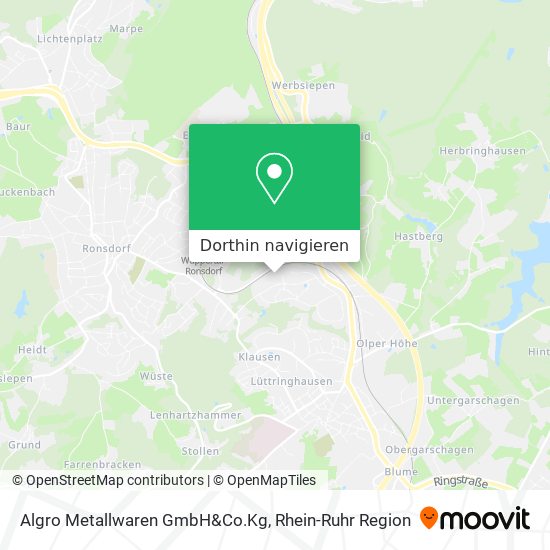 Algro Metallwaren GmbH&Co.Kg Karte