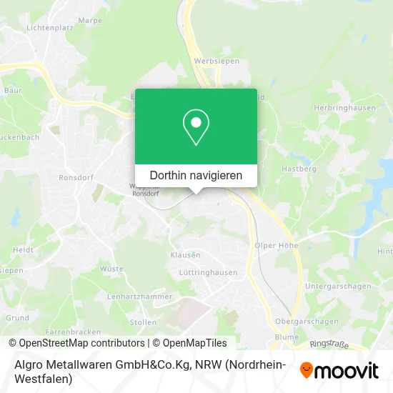 Algro Metallwaren GmbH&Co.Kg Karte
