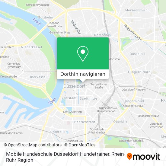 Mobile Hundeschule Düsseldorf Hundetrainer Karte