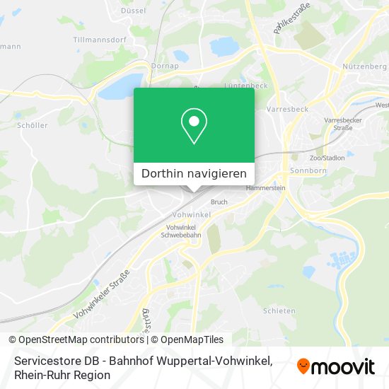 Servicestore DB - Bahnhof Wuppertal-Vohwinkel Karte