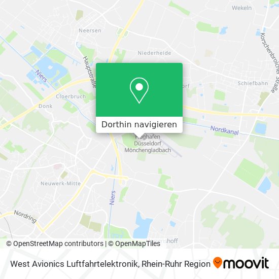 West Avionics Luftfahrtelektronik Karte