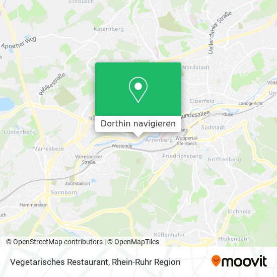 Vegetarisches Restaurant Karte
