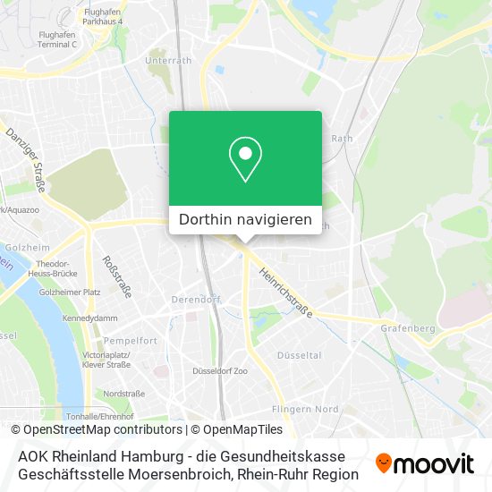 AOK Rheinland Hamburg - die Gesundheitskasse Geschäftsstelle Moersenbroich Karte