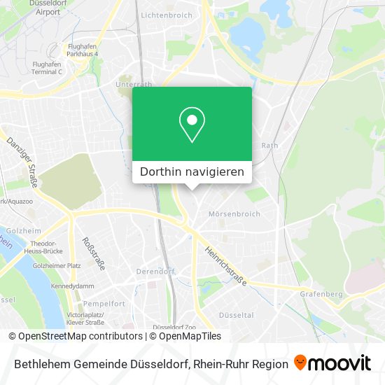 Bethlehem Gemeinde Düsseldorf Karte