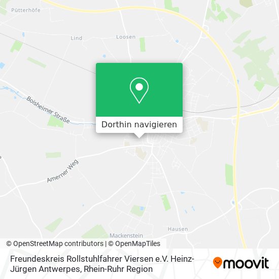 Freundeskreis Rollstuhlfahrer Viersen e.V. Heinz-Jürgen Antwerpes Karte