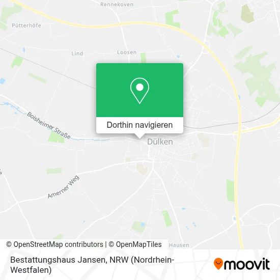 Bestattungshaus Jansen Karte