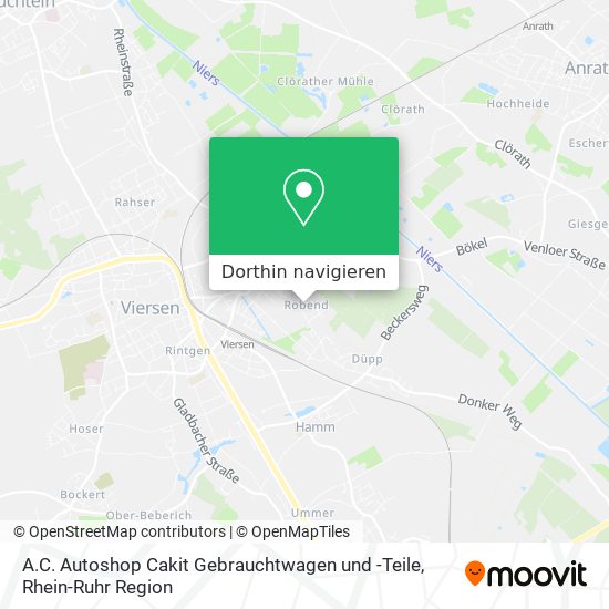 A.C. Autoshop Cakit Gebrauchtwagen und -Teile Karte