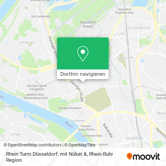 Rhein Turm Düsseldorf. mit Nüket & Karte