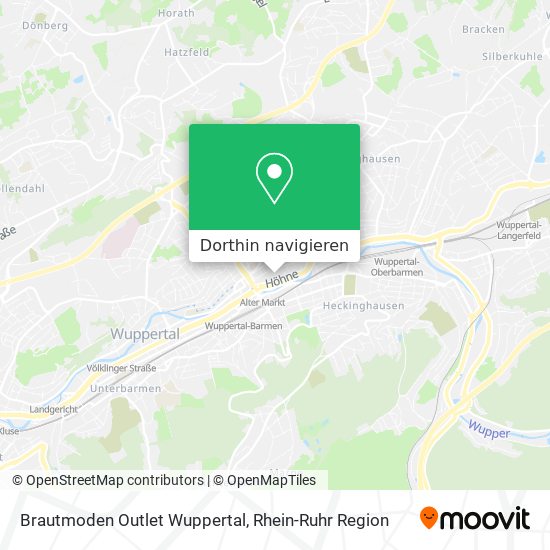 Brautmoden Outlet Wuppertal Karte