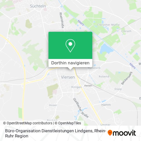 Büro-Organisation Dienstleistungen Lindgens Karte