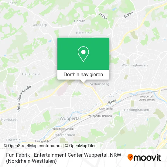 Fun Fabrik - Entertainment Center Wuppertal Karte