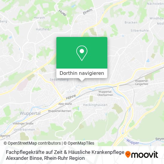 Fachpflegekräfte auf Zeit & Häusliche Krankenpflege Alexander Binse Karte