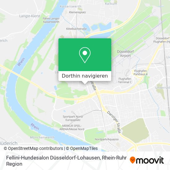 Fellini-Hundesalon Düsseldorf-Lohausen Karte