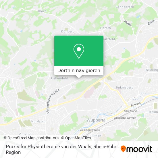 Praxis für Physiotherapie van der Waals Karte