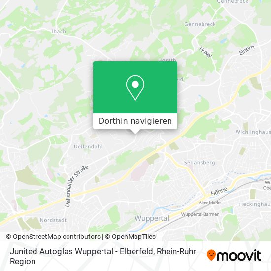 Junited Autoglas Wuppertal - Elberfeld Karte