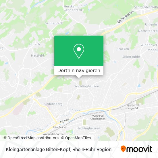 Kleingartenanlage Bilten-Kopf Karte