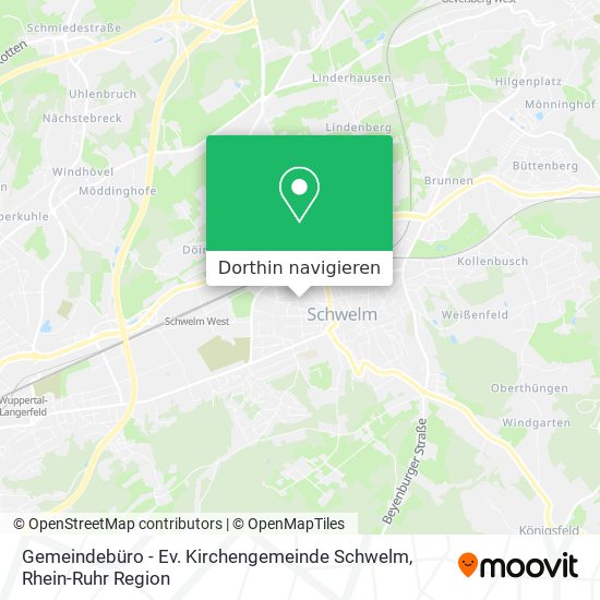 Gemeindebüro - Ev. Kirchengemeinde Schwelm Karte