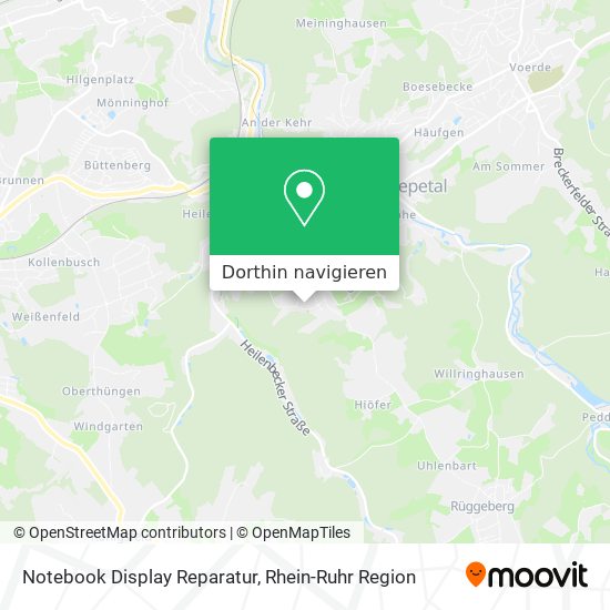 Notebook Display Reparatur Karte
