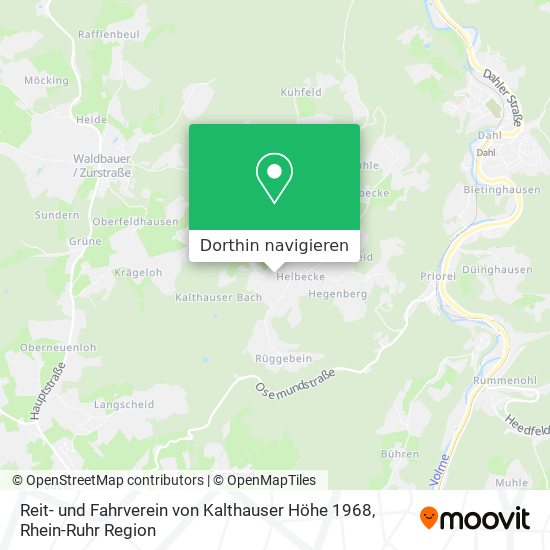 Reit- und Fahrverein von Kalthauser Höhe 1968 Karte
