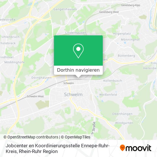 Jobcenter en Koordinierungsstelle Ennepe-Ruhr-Kreis Karte