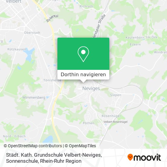 Städt. Kath. Grundschule Velbert-Neviges, Sonnenschule Karte