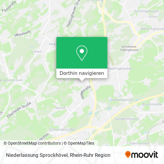 Niederlassung Sprockhövel Karte