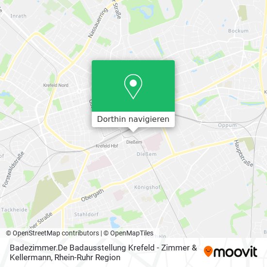 Badezimmer.De Badausstellung Krefeld - Zimmer & Kellermann Karte