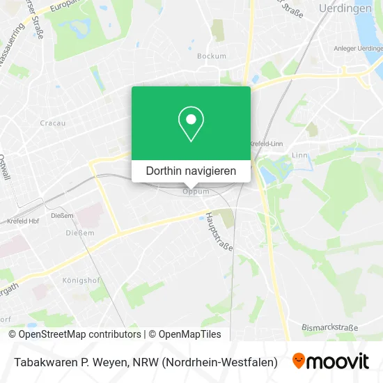 Tabakwaren P. Weyen Karte