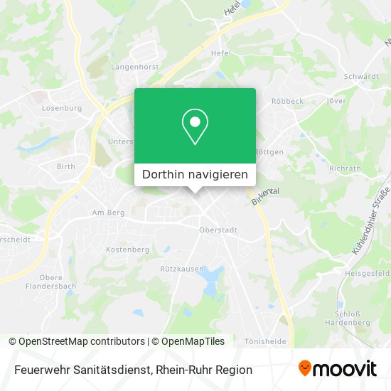 Feuerwehr Sanitätsdienst Karte