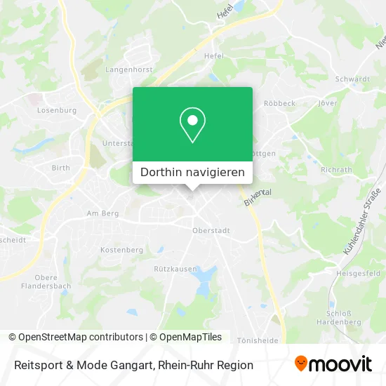 Reitsport & Mode Gangart Karte