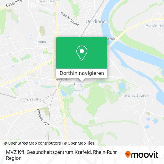 MVZ KfHGesundheitszentrum Krefeld Karte