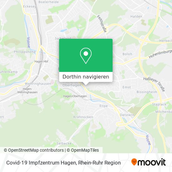 Covid-19 Impfzentrum Hagen Karte