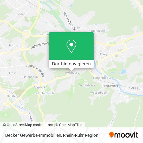 Becker Gewerbe-Immobilien Karte