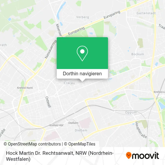 Hock Martin Dr. Rechtsanwalt Karte