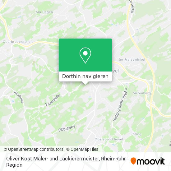 Oliver Kost Maler- und Lackierermeister Karte