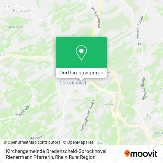 Kirchengemeinde Bredenscheid-Sprockhövel Rienermann Pfarrerin Karte
