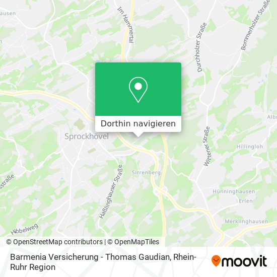 Barmenia Versicherung - Thomas Gaudian Karte