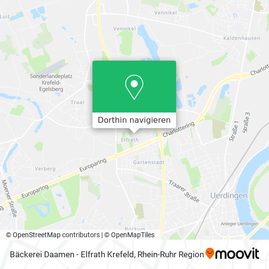 Bäckerei Daamen - Elfrath Krefeld Karte