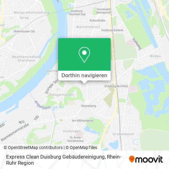 Express Clean Duisburg Gebäudereinigung Karte