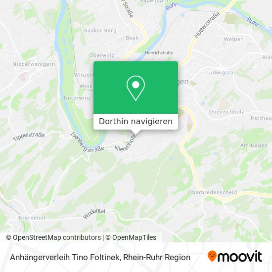 Anhängerverleih Tino Foltinek Karte
