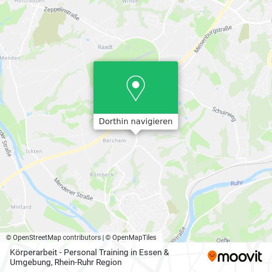 Körperarbeit - Personal Training in Essen & Umgebung Karte
